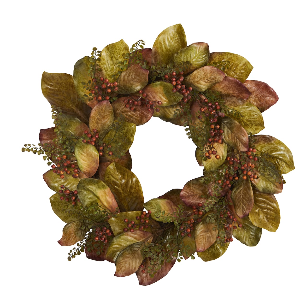 2.5ft. Fall Magnolia Leaf & Berries Wreath